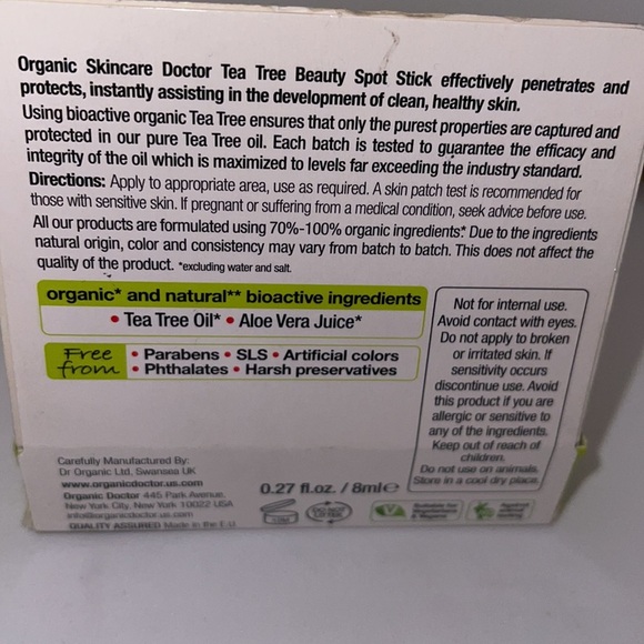 Organic Skincare Doctor Bioactive Organic Tea Tree Beautiful Skin - Picture 2 of 3